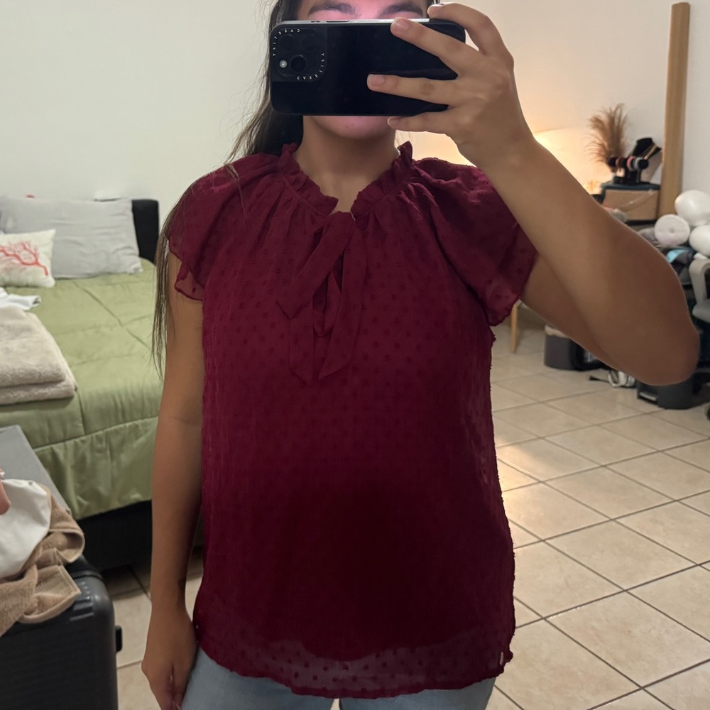 Elegant Burgundy Blouse